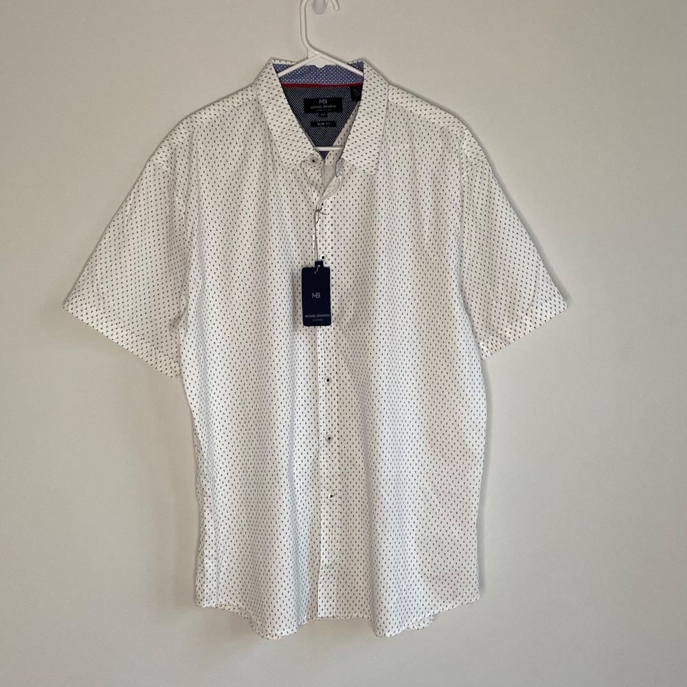 Michael Brandon Small Anchor Button Down TShirt